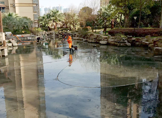 柘城景观池淤泥清理